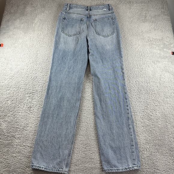 Pacsun Jeans‎ Womens 27 90s Boyfriend Retro Wide Leg Distress High Rise - Picture 3 of 11